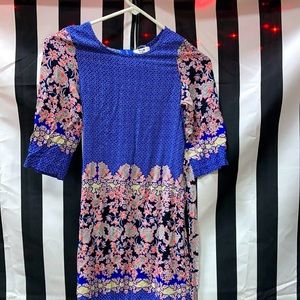 Blue and flowery dress